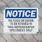 Signmission No Food Or Drinks To Be Stored In This Refrigerator, 14 in W x Rectangle, Plastic OS-2PACK-NS-P-1014-L-14620 - alternate 5